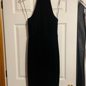 Express Elegant Black Halter Dress